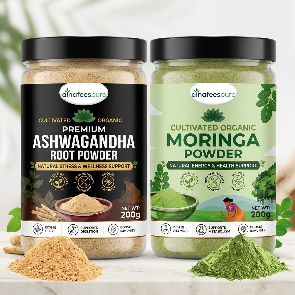 Al Nafees Pure - Superfood Combo Pack (Ashwagandha & Moringa Powder)