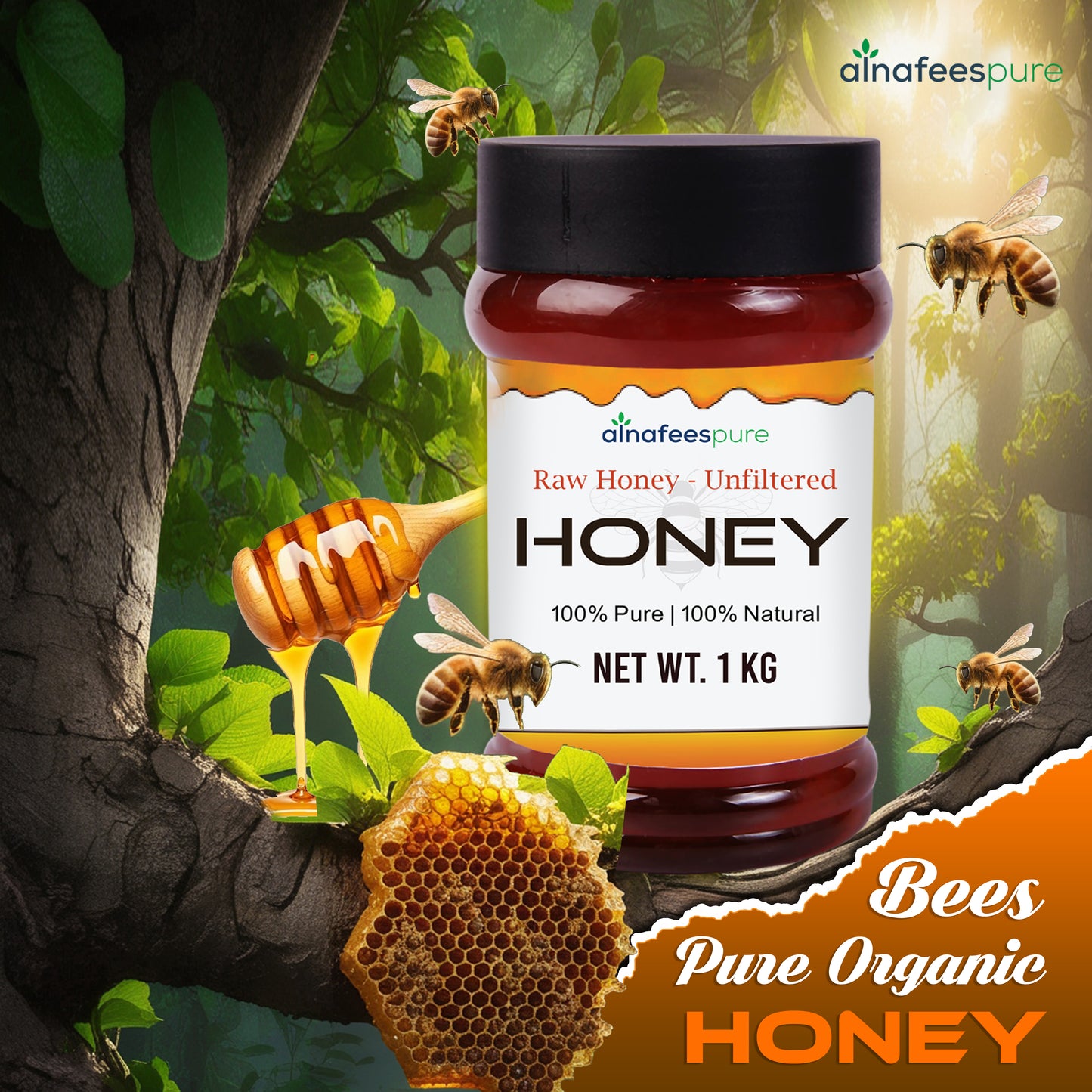 Mixed Flower Honey – 100% Organic, Pure Honey Sourced from the Valleys of Swat, Pakistan (Copy)