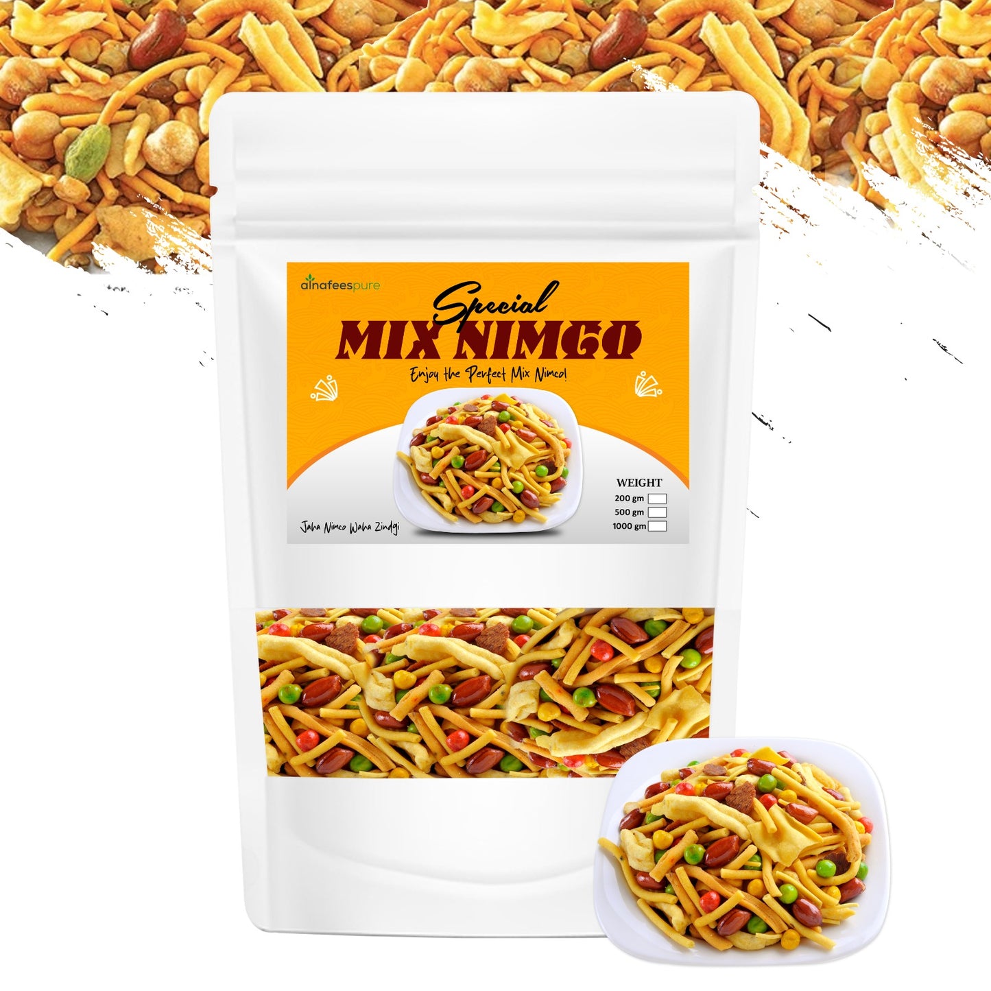 AlnafeesPure Special Mix Nimko (Crispy & Spicy Namkeen) Mix Nimko | Crunchy & Flavorful Snack | Tea-Time Special