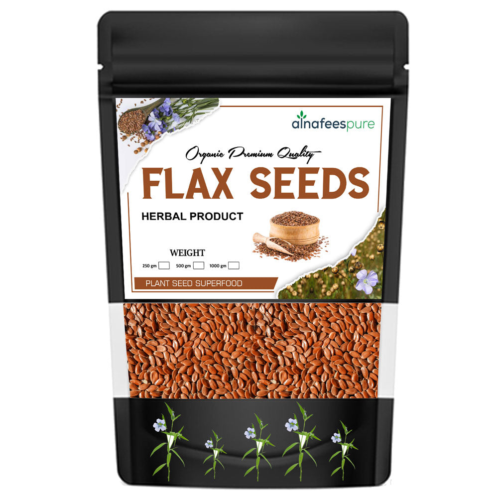 Alnafeespure Premium Flax Seeds Rich in Omega3, Fiber & Nutrients for a Healthier You