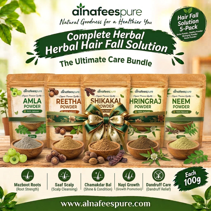 Complete Herbal Hair Fall Solution (5-in-1 Care Bundle)