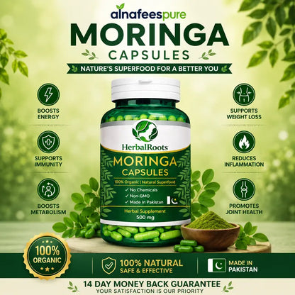 Moringa Capsules Bundle – Pure Sohanjana Leaf Supplement (سوہانجنا)