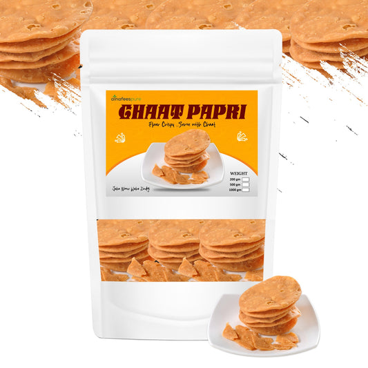 AlnafeesPure Chaat Papri (Crispy Flour Crackers for Chaat) Papri Chaat | Namkeen Snacks | Pakistani Street Food