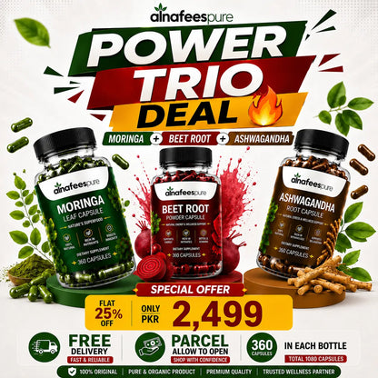 “Power Trio Wellness 180 Combo” Capsules | Free Delivery