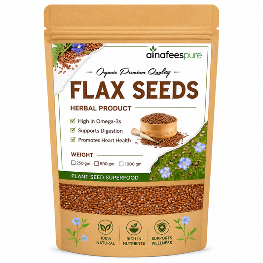 Alnafeespure Premium Flax Seeds Rich in Omega3, Fiber & Nutrients for a Healthier You