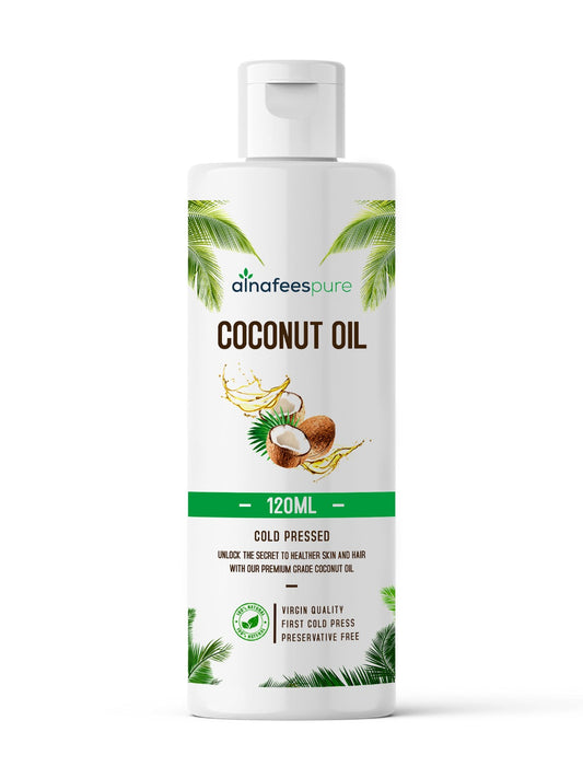 Coconut Oil Cold Pressed for Pure DIY Skin and Hair Care 120ml