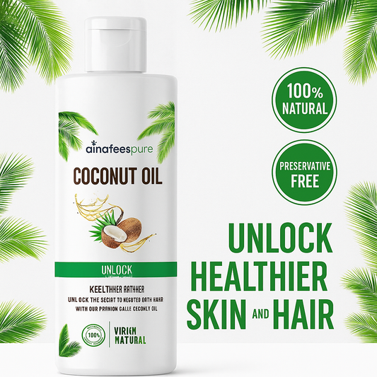 Coconut Oil Cold Pressed for Pure DIY Skin and Hair Care 120ml