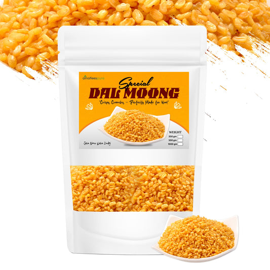 AlnafeesPure Special Dal Moong (Crispy & Crunchy Namkeen Snack) Moong Dal Namkeen | Fried Moong Dal | Salty Lentil Snack