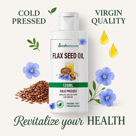 Flax Seed Oil - Cold Pressed and Unrefined for Superior Health Benefits 120ml
