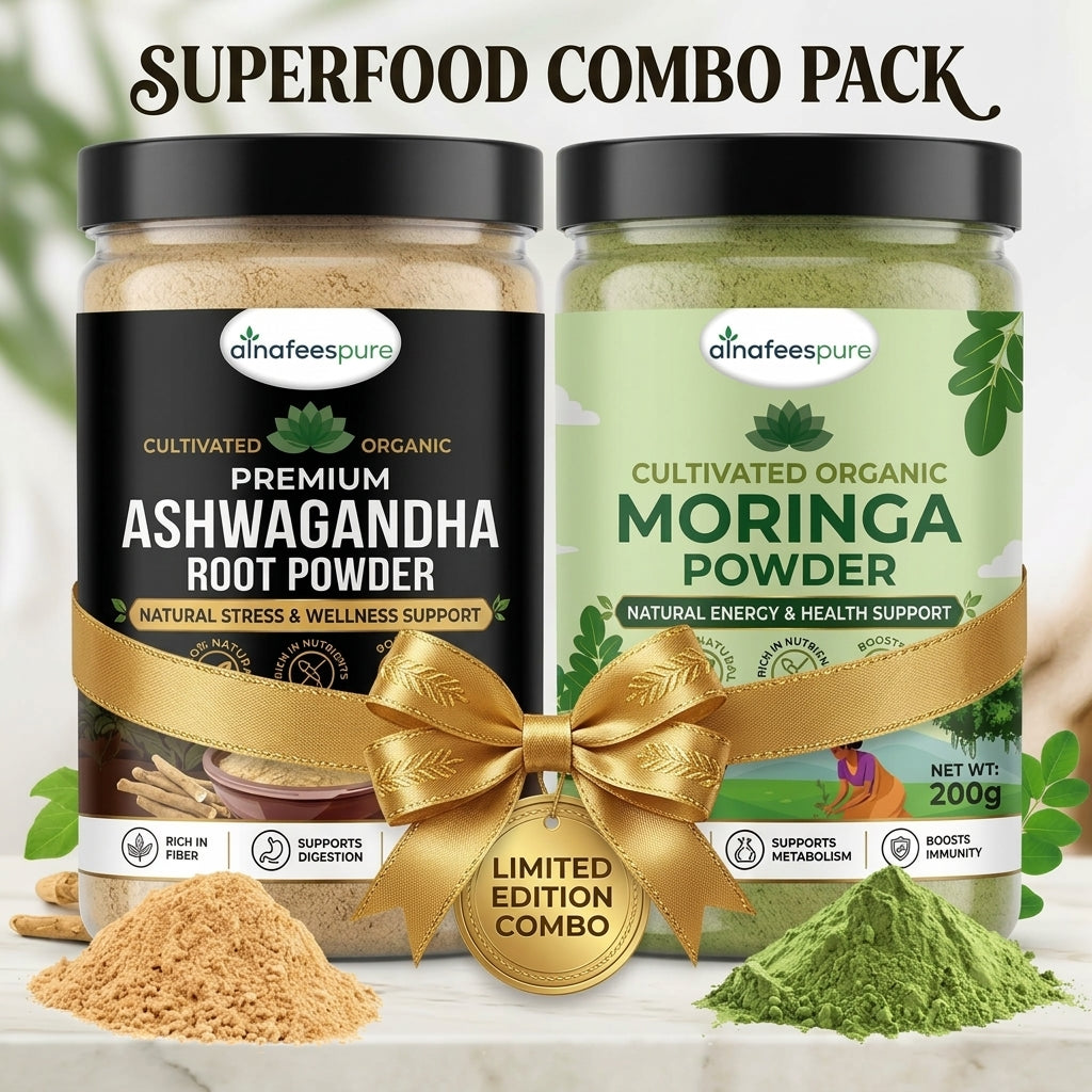 Al Nafees Pure - Superfood Combo Pack (Ashwagandha & Moringa Powder)