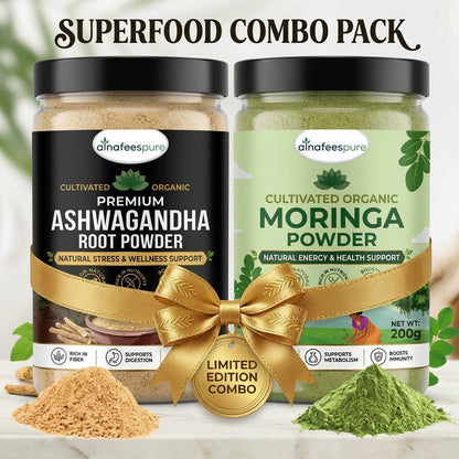 Al Nafees Pure - Superfood Combo Pack (Ashwagandha & Moringa Powder)