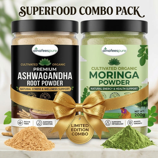 Al Nafees Pure - Superfood Combo Pack (Ashwagandha & Moringa Powder)