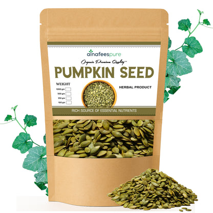 Alnafeespure Premium Green Pumpkin Seeds Nutritious Raw & Rich in Essential Nutrients