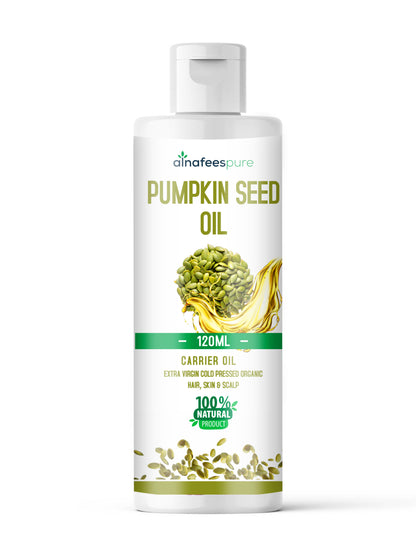 Pumpkin Seed Oil for Skin and Hair - Cold-Pressed, 100% Pure & Unrefined 120 ml