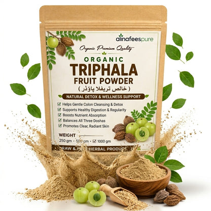 Alnafees Pure Organic Triphala Powder (خالص تریفلا پاؤڈر) – Natural Detox & Wellness Support