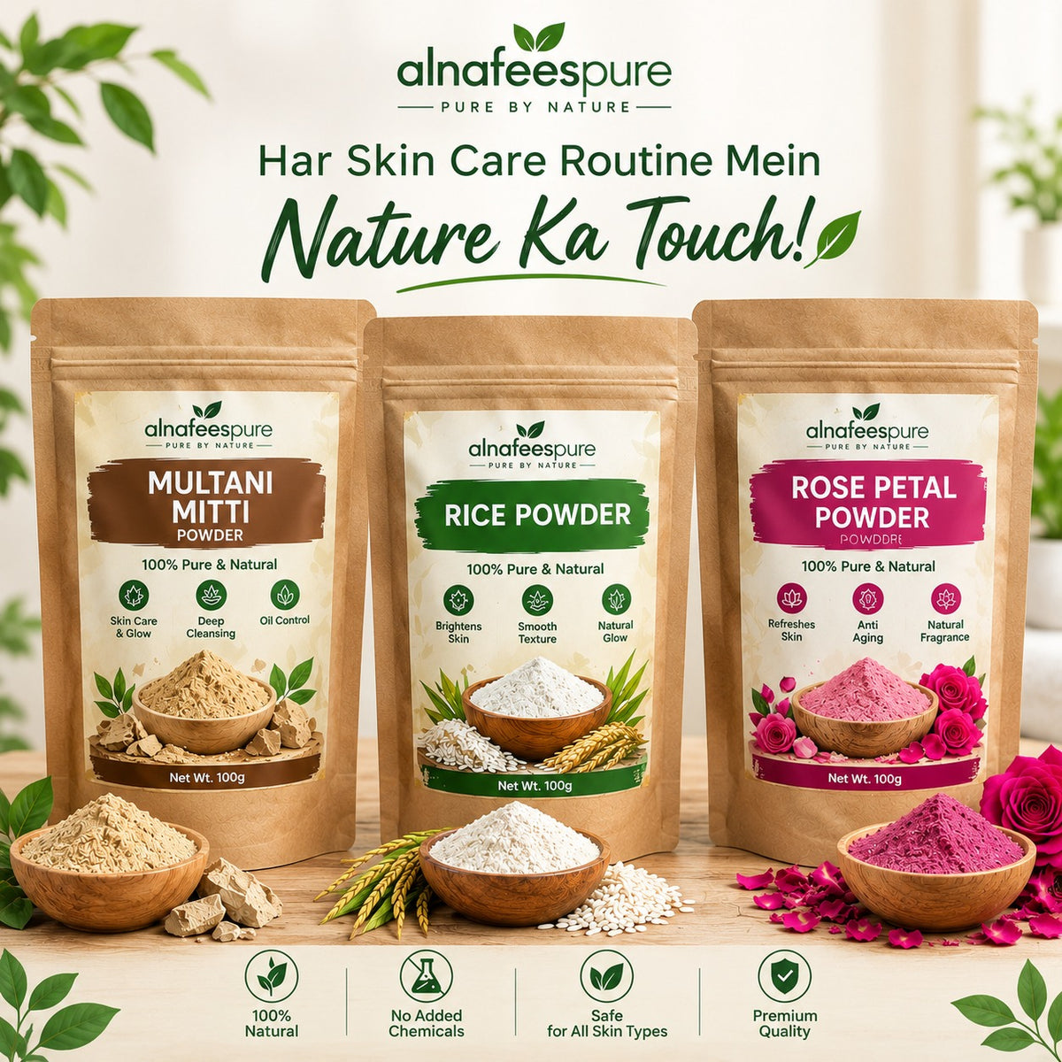 Nature's Touch Skincare Bundle  | Pure Botanicals Glow Kit