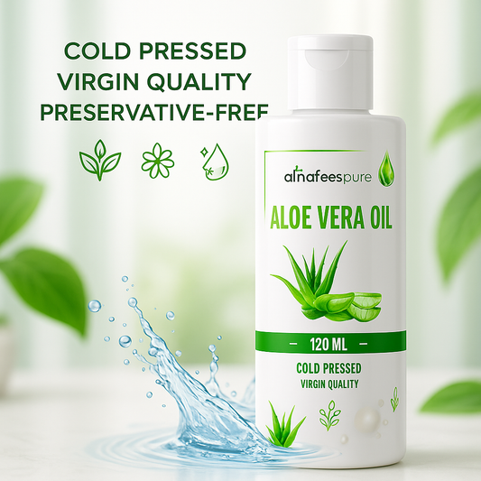 Aloe Vera Oil - for Nourishing Skin, Hair, and Body | Pure, Organic, and Edible 120ml