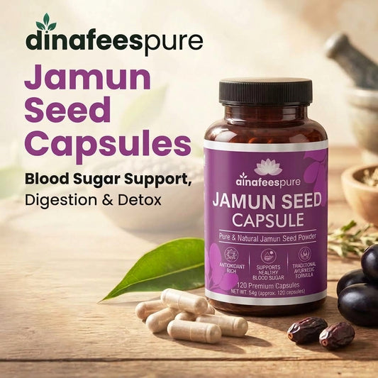 Pure Jamun Seed Powder OR Capsules - Antioxidant-Rich Superfood for Blood Sugar and Digestive Health