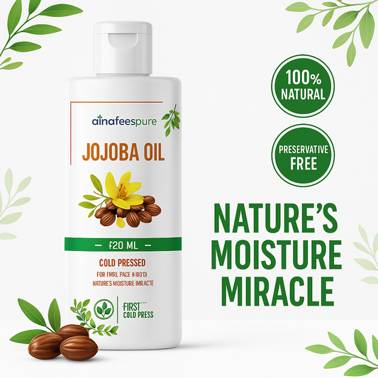 Jojoba Oil - Cold Pressed, 100% Pure & Unrefined - Perfect Carrier Oil for Skin and Hair